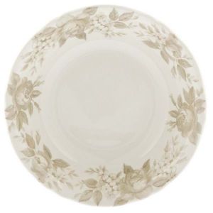 Saladier fleurs beige Blanc Mariclo