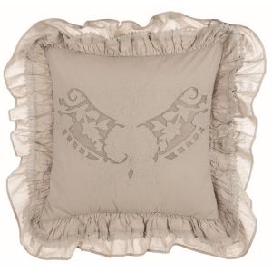Coussin beige collection "Windsor" Blanc Mariclo