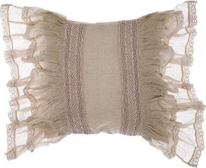 Coussin 'Lace Passion" beige 45x45 cm Blanc Mariclo
