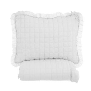 Boutis écru 180x260cm avec volant  Blanc Mariclo