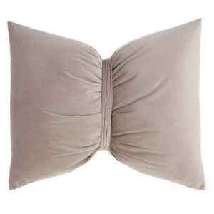 Coussin noeud taupe 40x60cm Blanc Mariclo