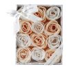 Coffret 12 roses blanches et nude parfum rose Mathilde M