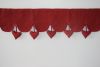 Valance festons coeur framboise 90x19cm