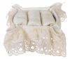 Panier avec 3 lavettes cru Blanc Mariclo