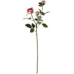Rose Adélaïde 3 tiges rose H68cm