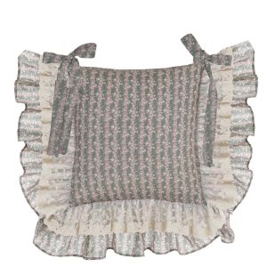 Housse galette de chaise avec volant Blanc Mariclo
