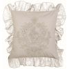 Coussin carré beige collection "Windsor"  Blanc Mariclo