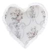 Coussin Coeur avec motifs Blanc Mariclo