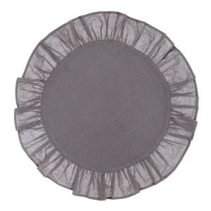 Napperon volant gris Blanc Mariclo
