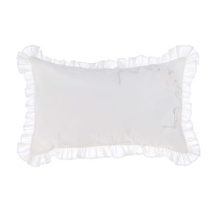 Coussin blanc rectangulaire avec volant Blanc Mariclo