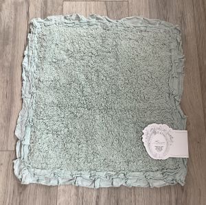 Tapis carré 40x40cm vert clair Blanc Mariclo