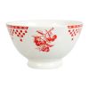 Bol Damier rouge en faence Comptoir de Famille