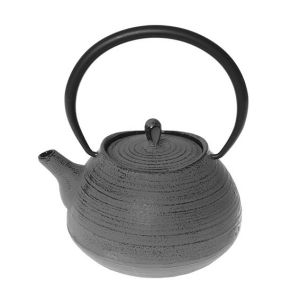 Théière fonte boule grise 1L