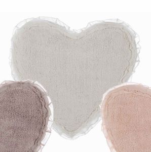 Tapis de bain coeur Blanc Blanc Mariclo